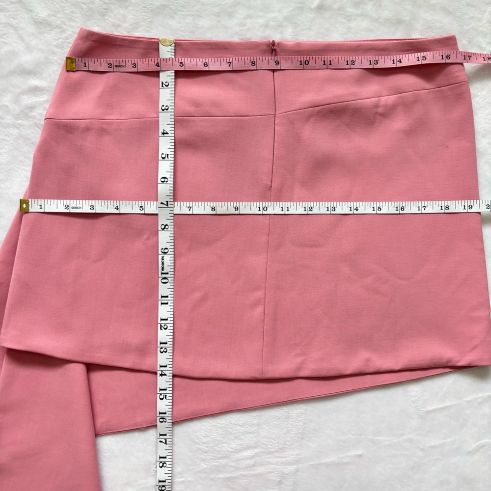 ZARA Dusty Rose Asymmetric Side Draping Mini Skirt—NWT—M - Picture 14 of 14